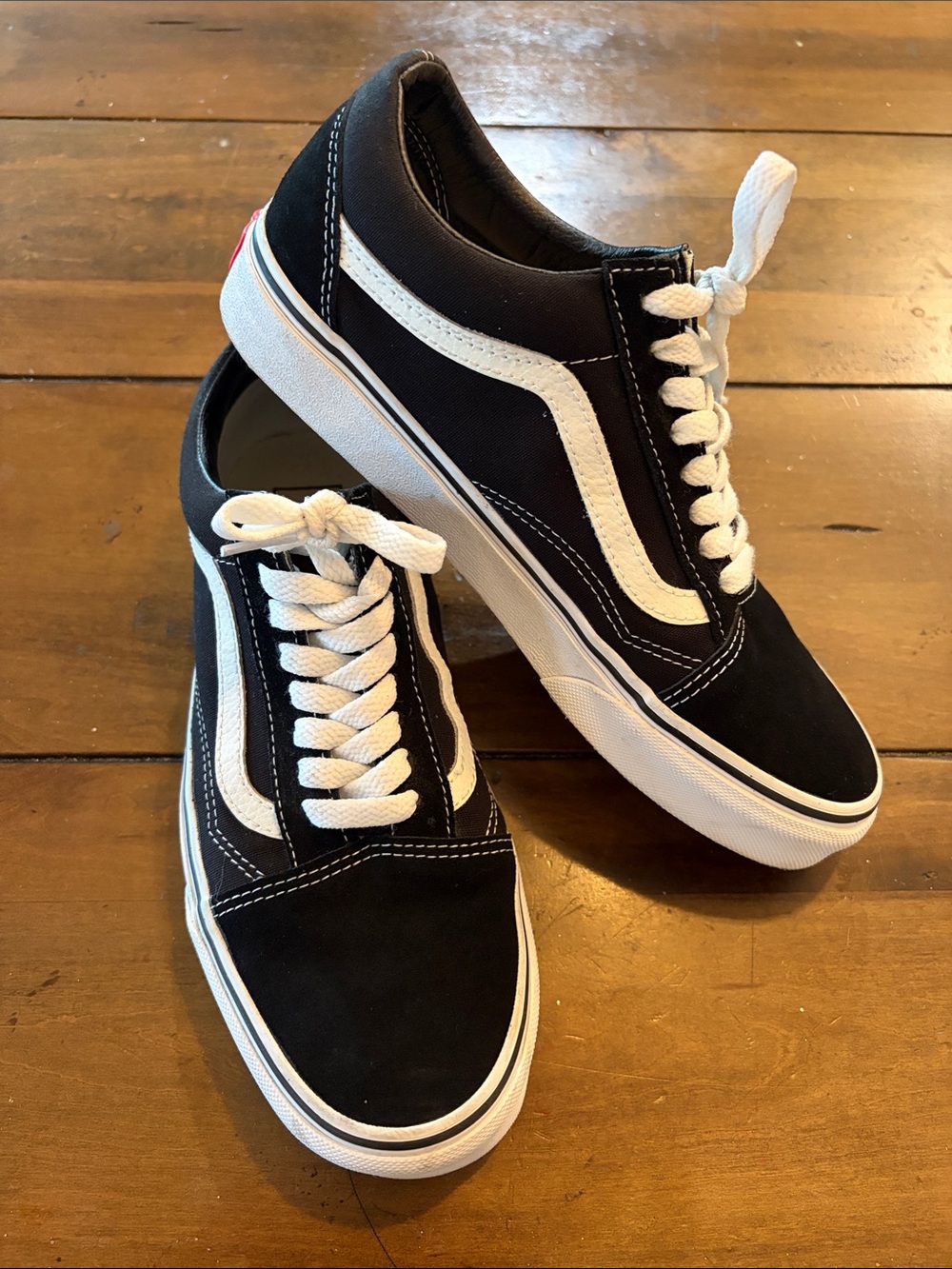 Vans Old Skool - Black and White Low-Top Canvas Skate Sneakers